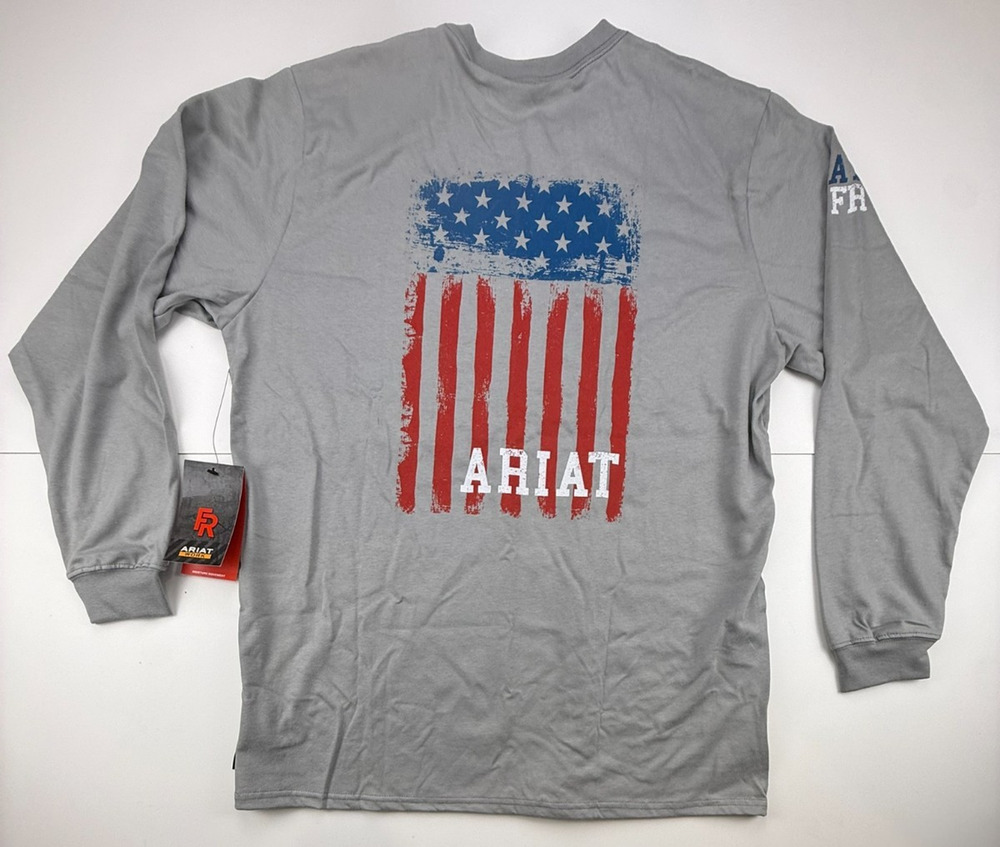 Ariat FR Americana Graphic Crew Shirt Mens XL NWT CAT 2 Flame Resistant USA
